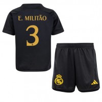 Real Madrid Eder Militao #3 Tredje Tröja Barn 2023-24 Kortärmad (+ Korta byxor)